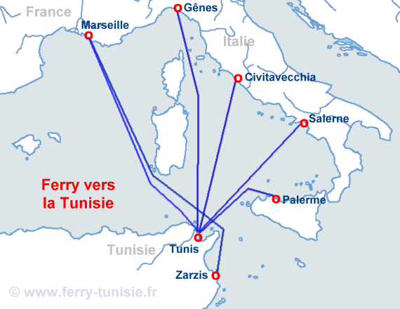 ferry Gênes Tunis